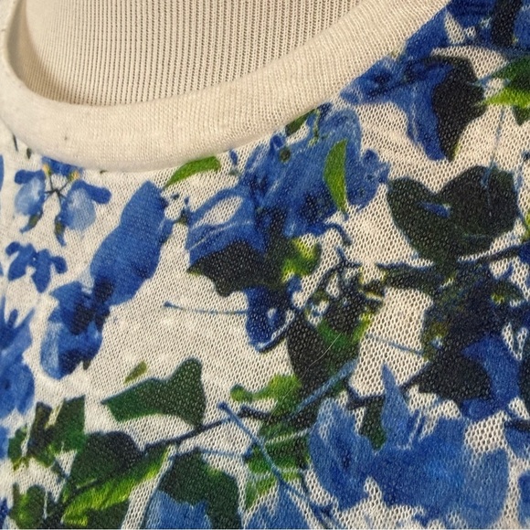 Milly Blue Floral Tank Top - Picture 4 of 6